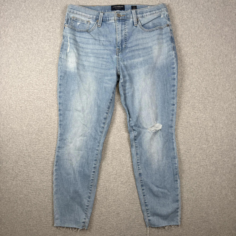 Lucky Brand Women's Size 12/31 Ankle Length Mid Rise Skinny Jeans Distressed